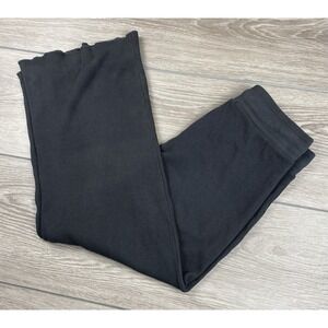 Perfect White Tee Women's Waffle Knit Drawstring Lounge Sweatpants Black Small